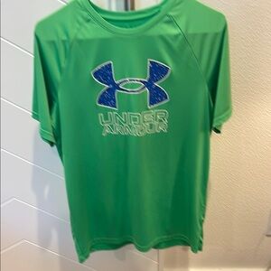 Under Armour Green Short Sleeve Tee Athletic Performance